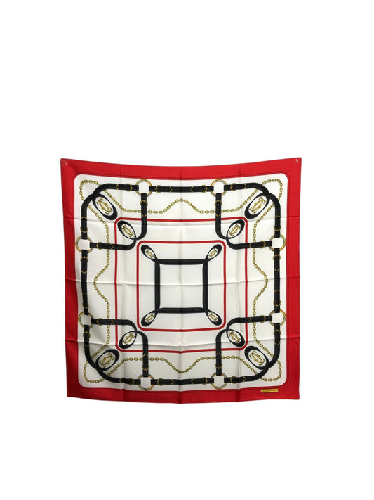 Cartier Silk Scarf Red Vintage vdtbax