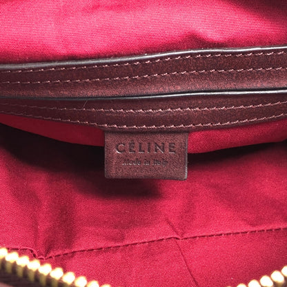 CELINE Triomphe Drawstring Handbag Shoulder bag Gray Vintage kpbwrw