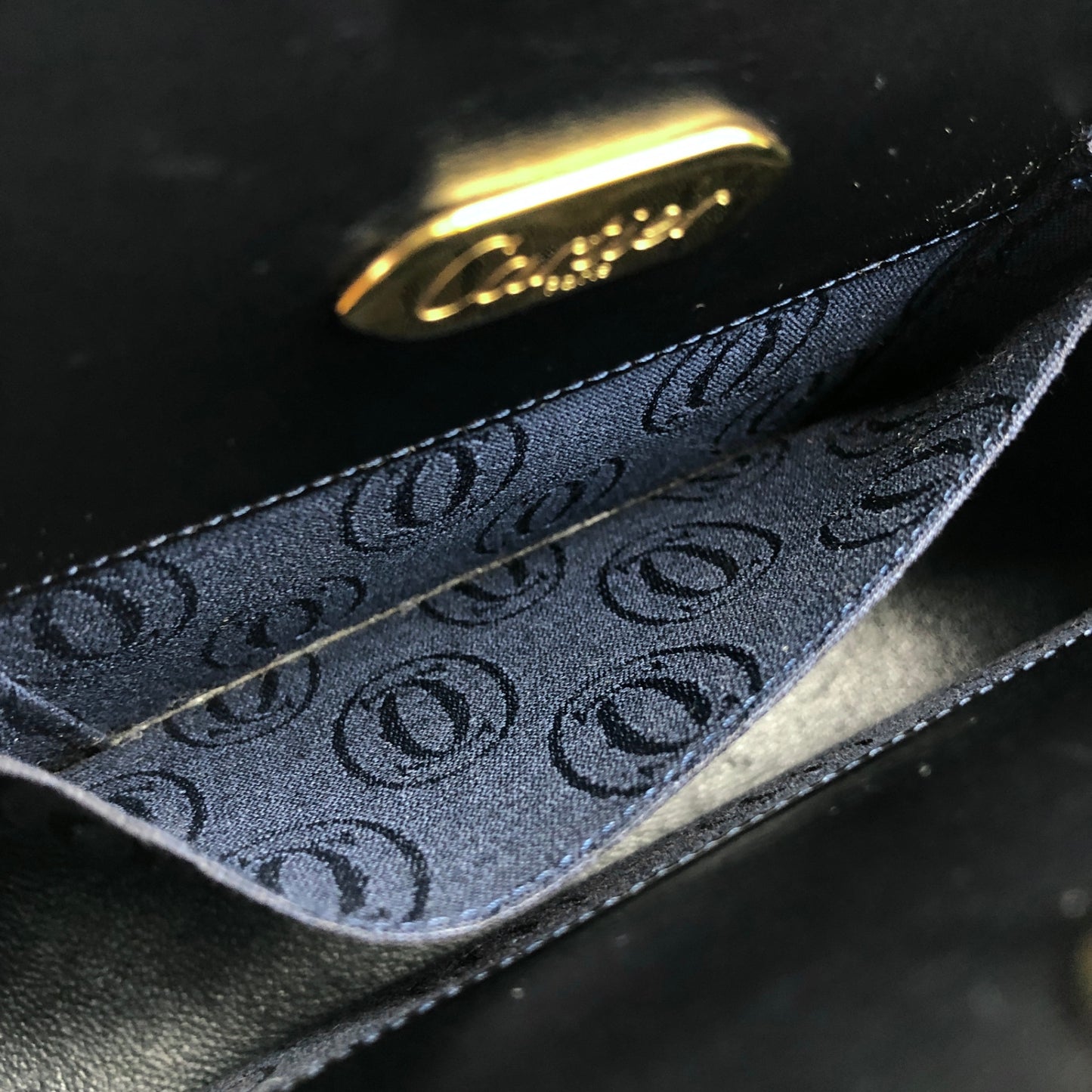 Cartier Chain Shoulder bag Navy Vintage d6m2c7