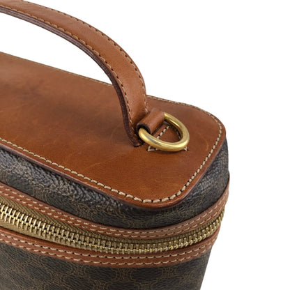 CELINE Macadam Blason Two-way Shoulder bag Vanity bag Brown Vintage hts83y