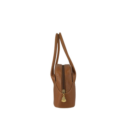 LOEWE Logo Embossed Handbag Boston bag Brown Vintage u2gt6p