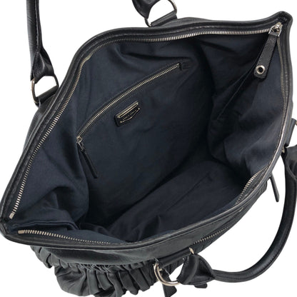 miumiu Front Zipper Handbag Totebag Black Vintage fx4ann