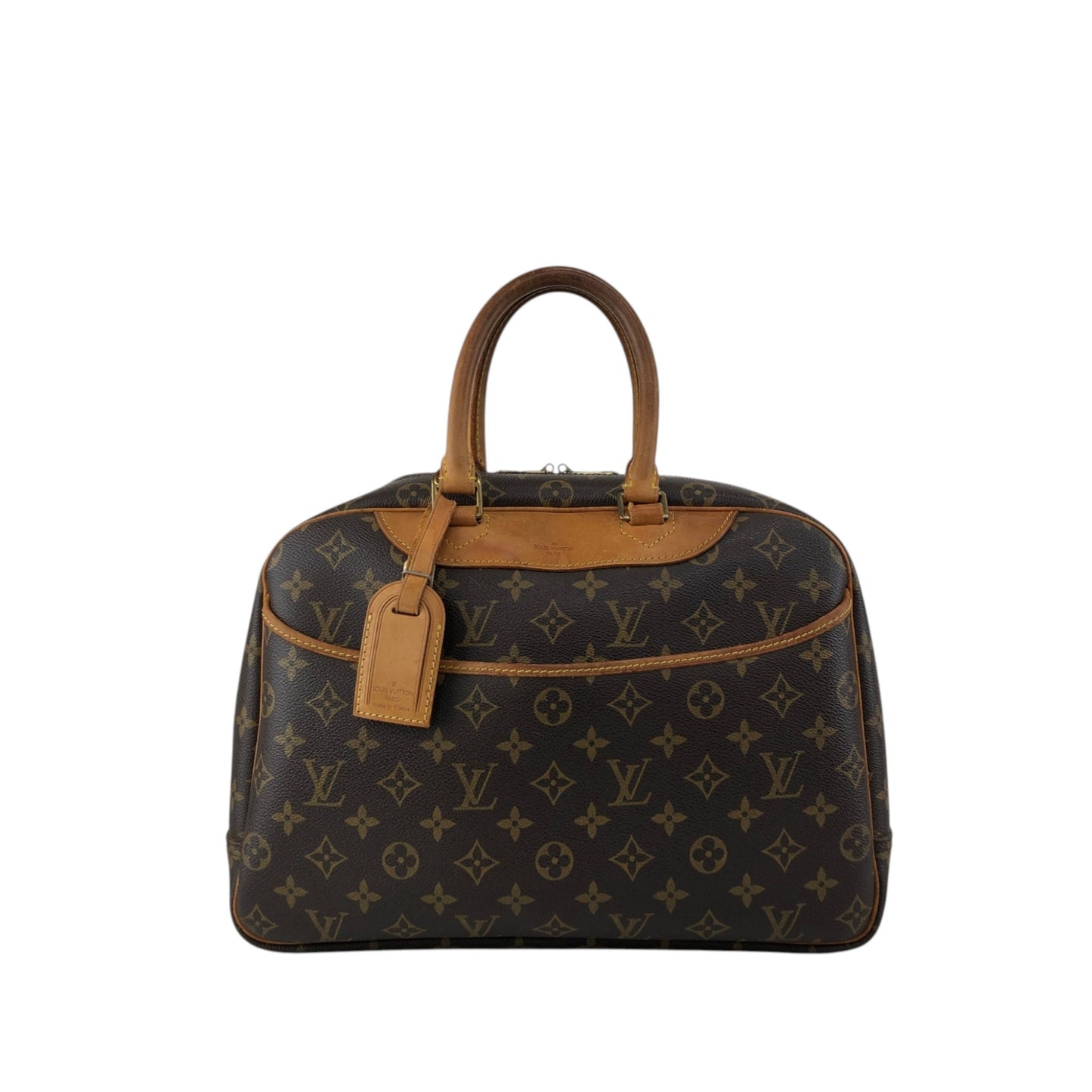 LOUIS VUITTON Monogram Handbag Brown Vintage bwp3ix