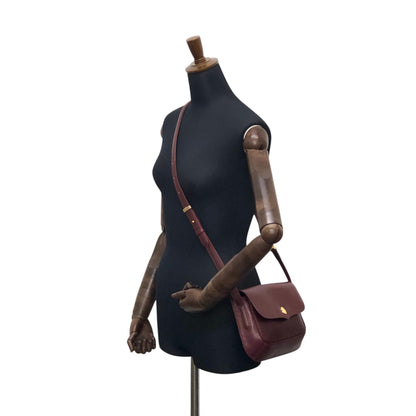 Cartier Flap Shoulder bag Bordeaux Vintage 63gc86