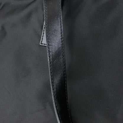PRADA Tessuto Triangle Logo Handbag Totebag Black Vintage cxhrm8
