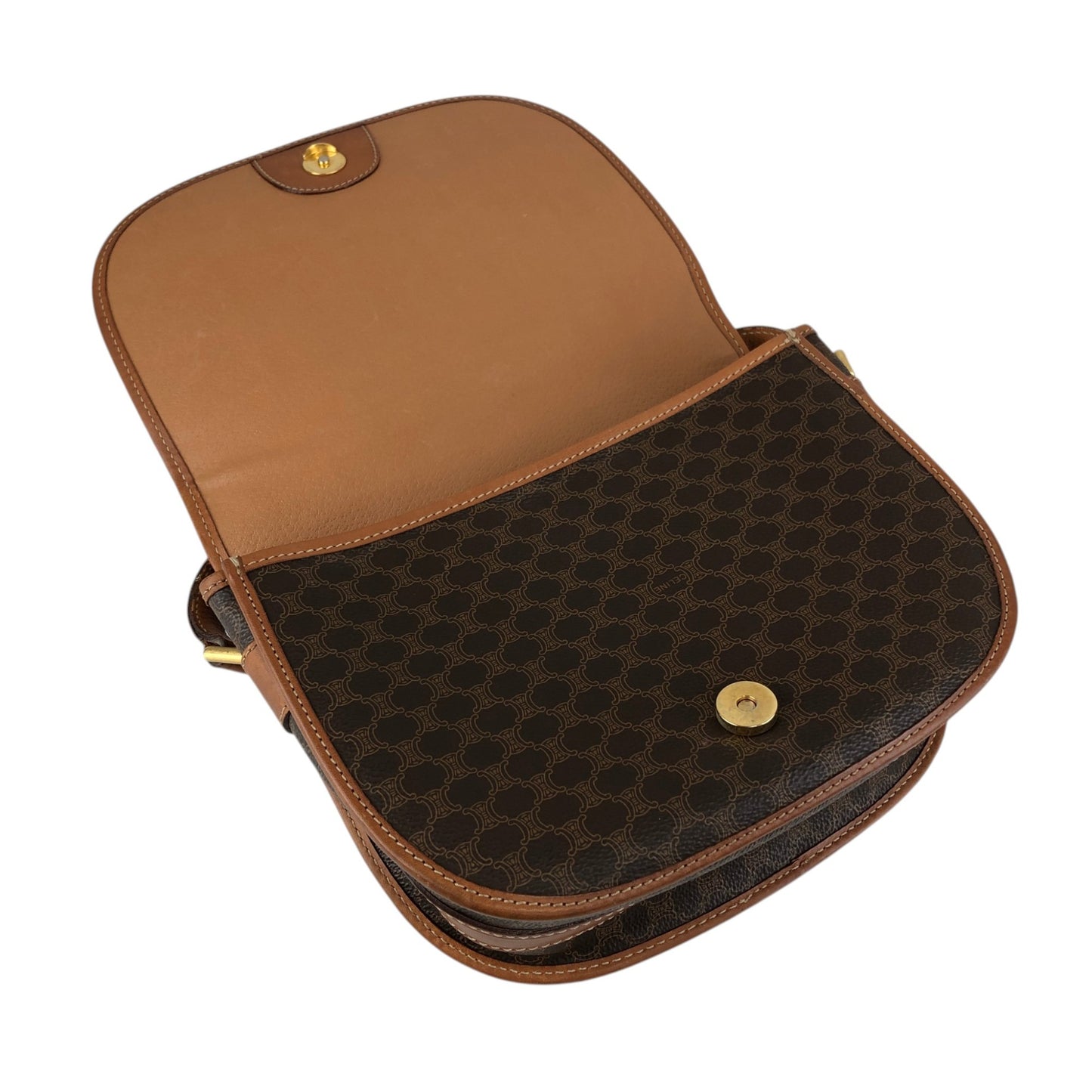 CELINE Macadam Blason Shoulder bag Brown Vintage u4f8bi
