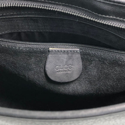 GUCCI Logo Shoulder bag Black Vintage u2u3ar