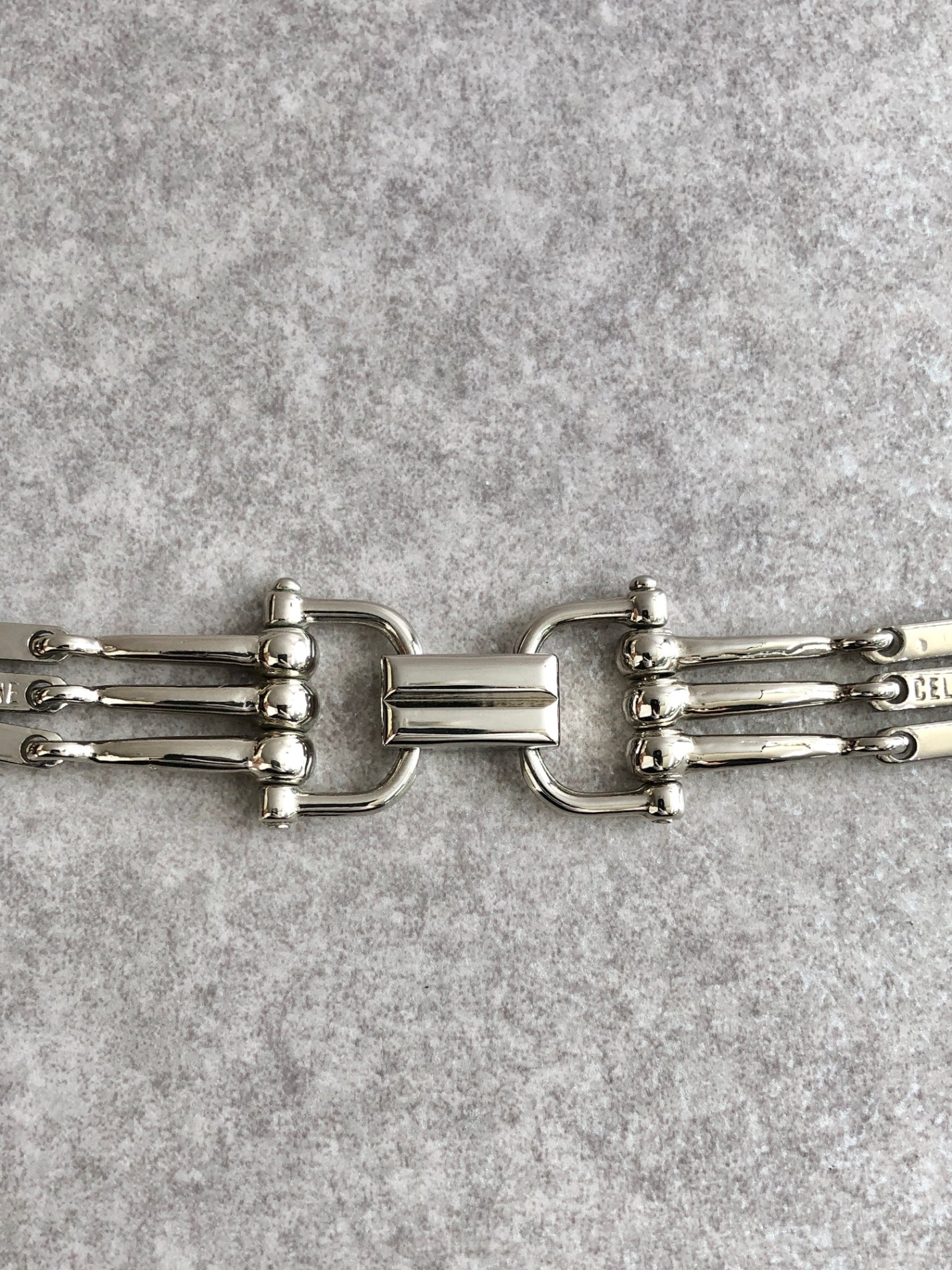 CELINE Horse Bit Bracelet Silver Vintage mmy3k6 – VintageShop solo