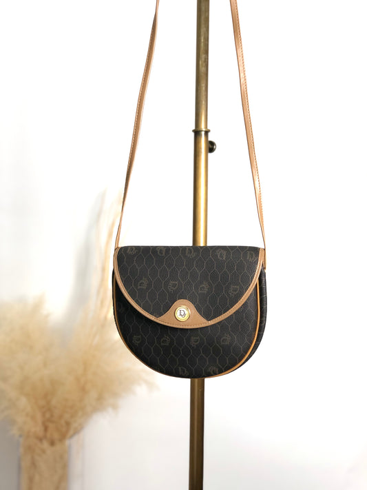 Christian Dior Honeycomb Pattern Small Shoulder bag Black Vintage ihhxgt