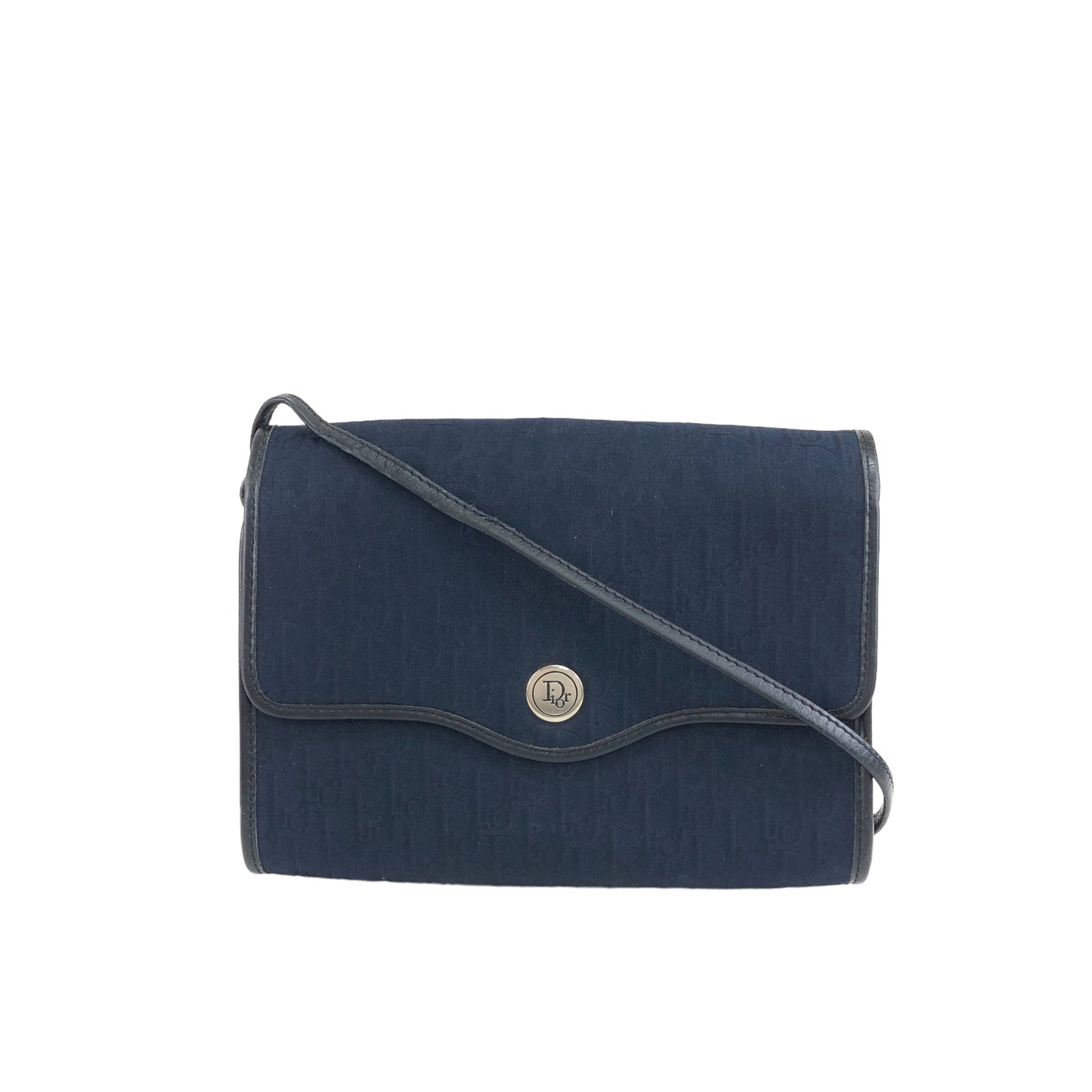 Christian Dior Trotter Shoulder bag Navy Vintage xnnhfs