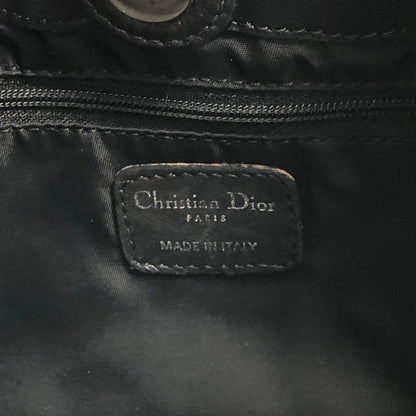 Christian Dior Cannage Logo Charm Shoulder bag Hobobag Black Vintage j5gaea