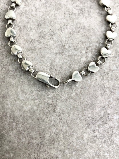 Tiffany & Co. Heart Motif Bracelet Silver Vintage y38d46