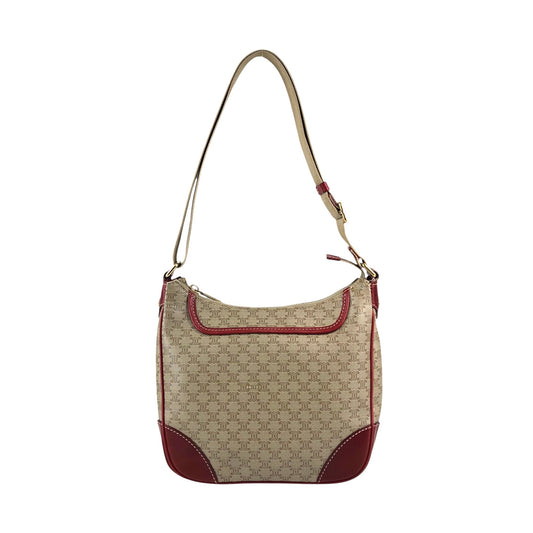 CELINE Macadam Shoulder bag Beige Vintage ebftjm