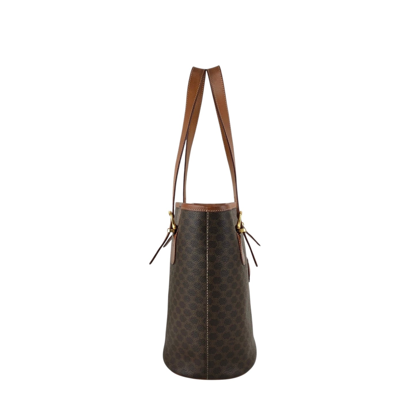 CELINE Macadam Blason Handbag Totebag Brown Vintage yemzhg