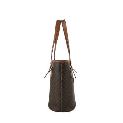 CELINE Macadam Blason Handbag Totebag Brown Vintage yemzhg