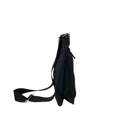 PRADA Tessuto Triangle Logo Shoulder bag Black Vintage jvmtz8