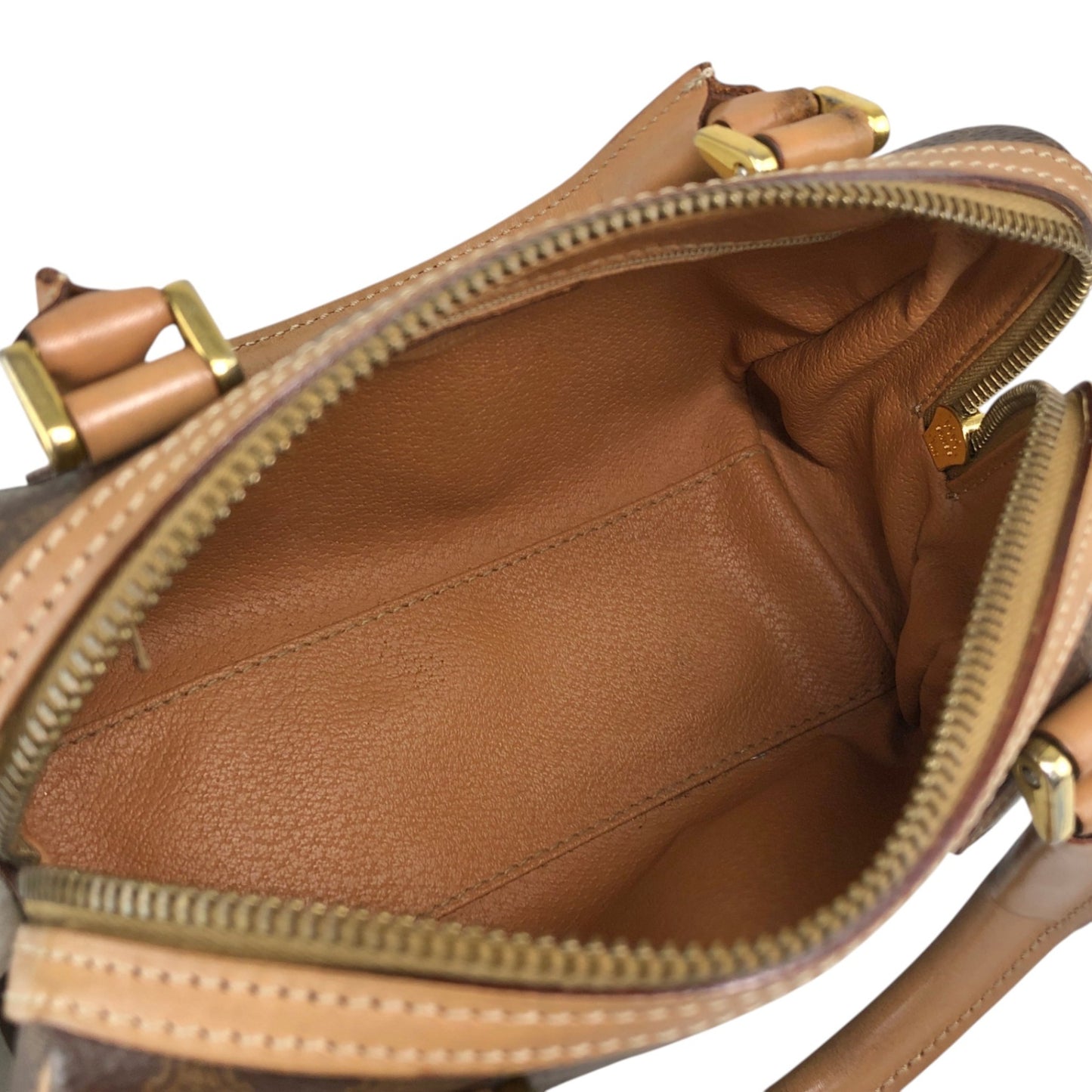 CELINE Macadam Blason Two-way Small Boston bag Shoulder bag Brown Vintage abbsfv