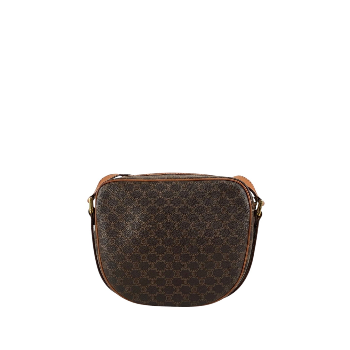 CELINE Macadam Blason Shoulder bag Brown Vintage aj8afn