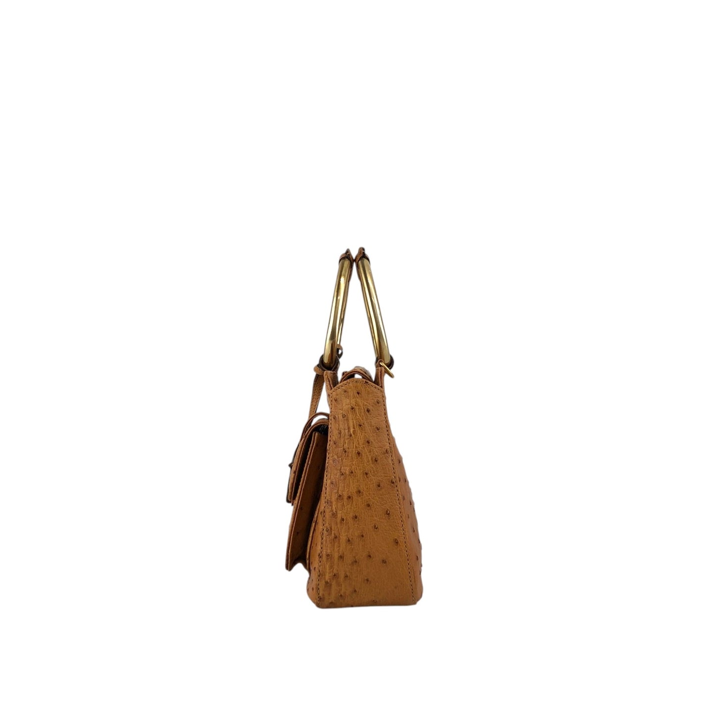 GUCCI Metal Handle Two-way Handbag Shoulder bag Brown Vintage suvydz