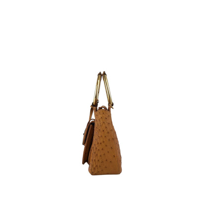 GUCCI Metal Handle Two-way Handbag Shoulder bag Brown Vintage suvydz