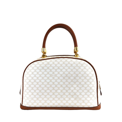 CELINE Macadam Blason Handbag White Vintage nvdawv