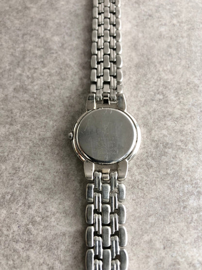 Yves Saint Laurent YSL Logo Watch Silver Vintage cibzk8