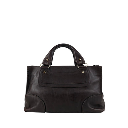 CELINE Horse Carriage Handbag Brown Vintage xsytb4