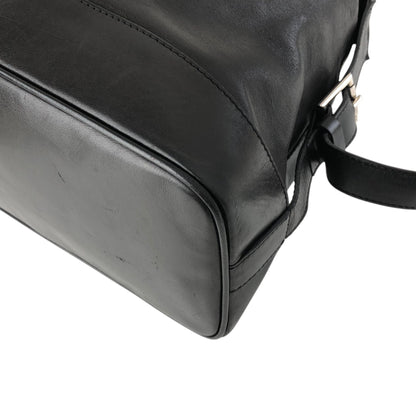 CELINE Triomphe Logo Handbag Black Vintage 5y5pjn