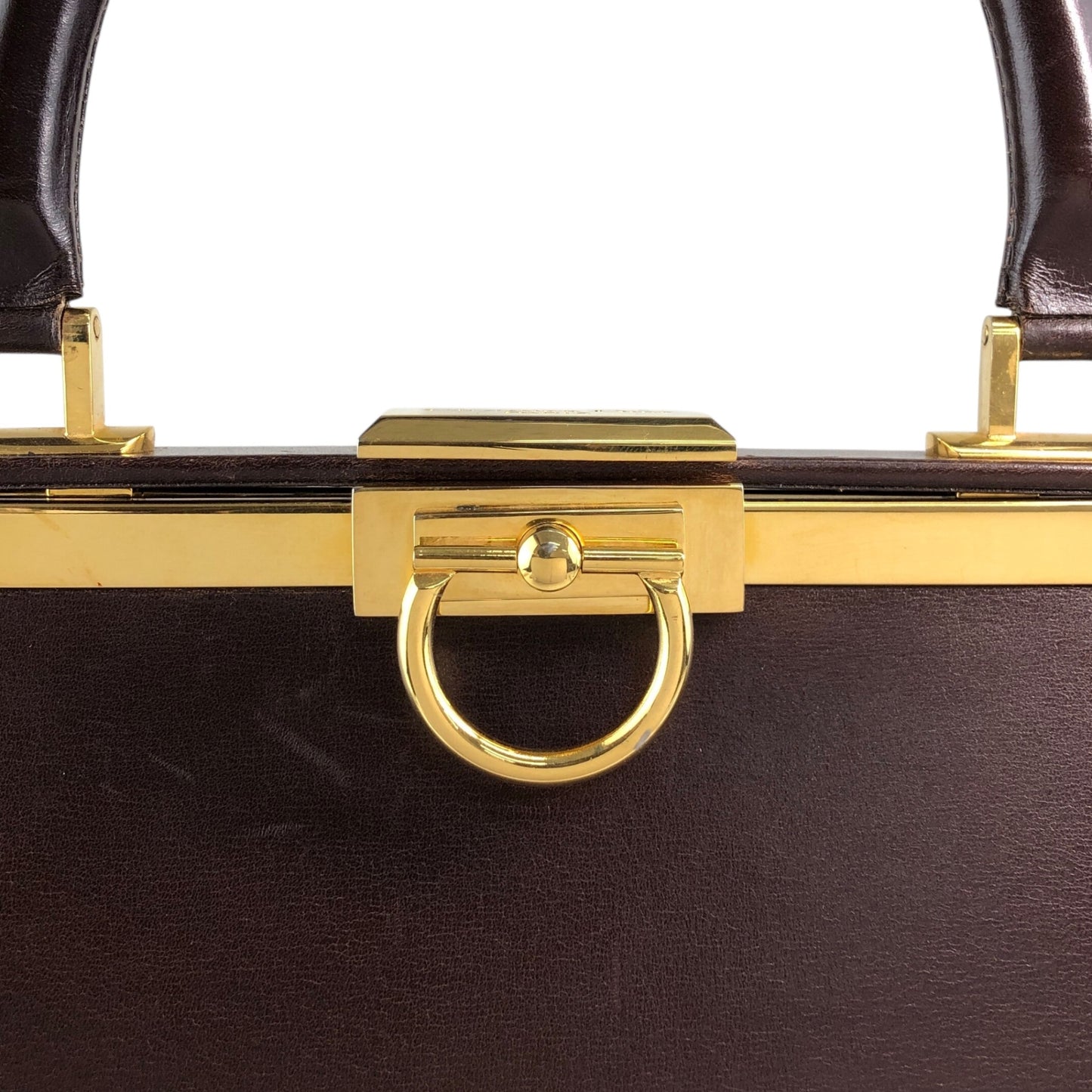 Christian Dior Metal Closure Two-way Handbag Shoulder bag Brown Vintage 2iixfe