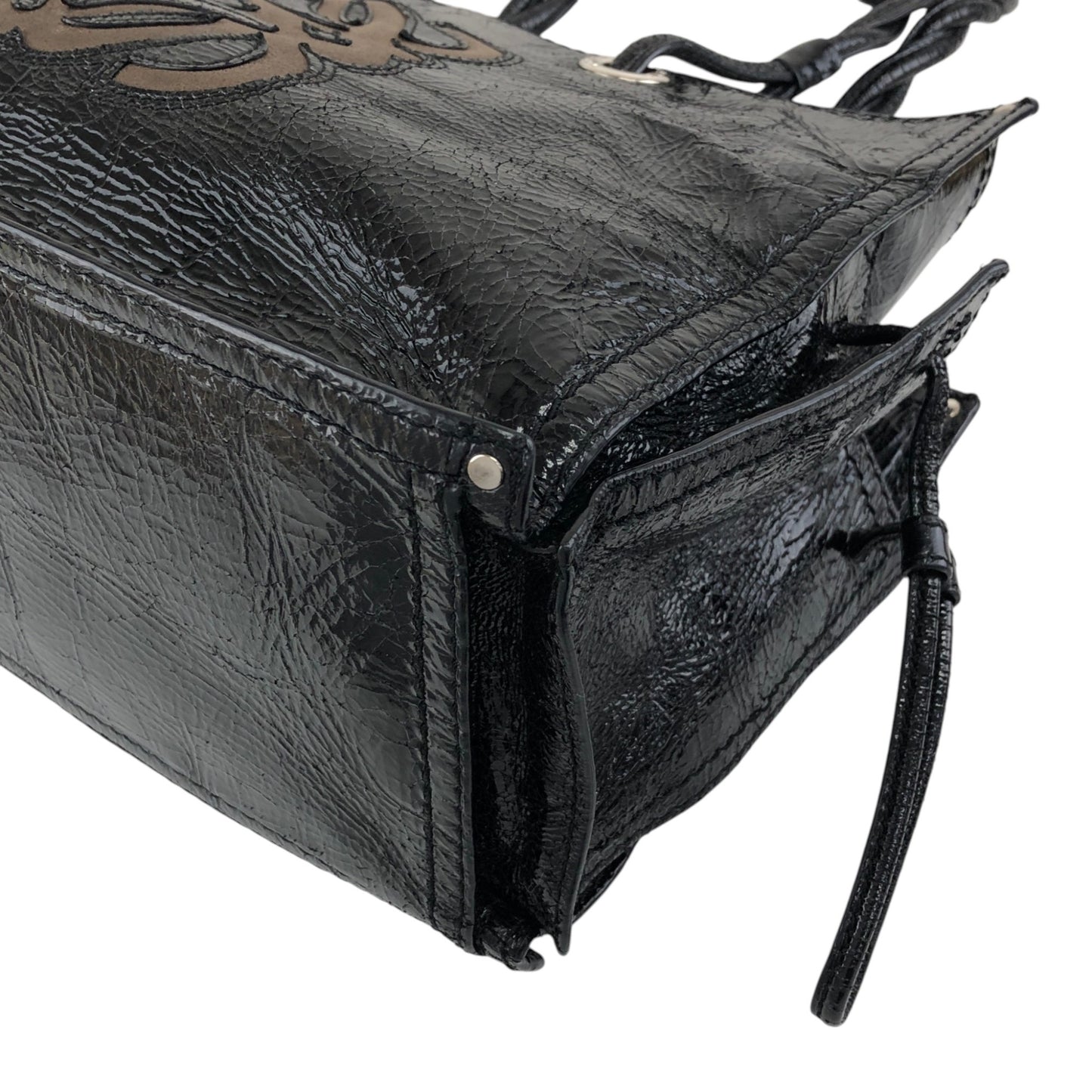 LOEWE Anagram Handbag Totebag Black Vintage n7ecge