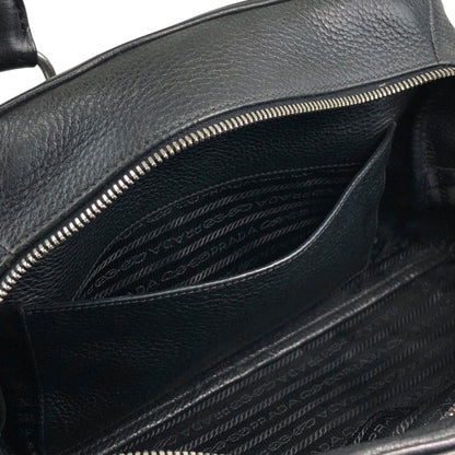 PRADA Logo Two-way Boston bag Shoulder bag Black Vintage sgghkm