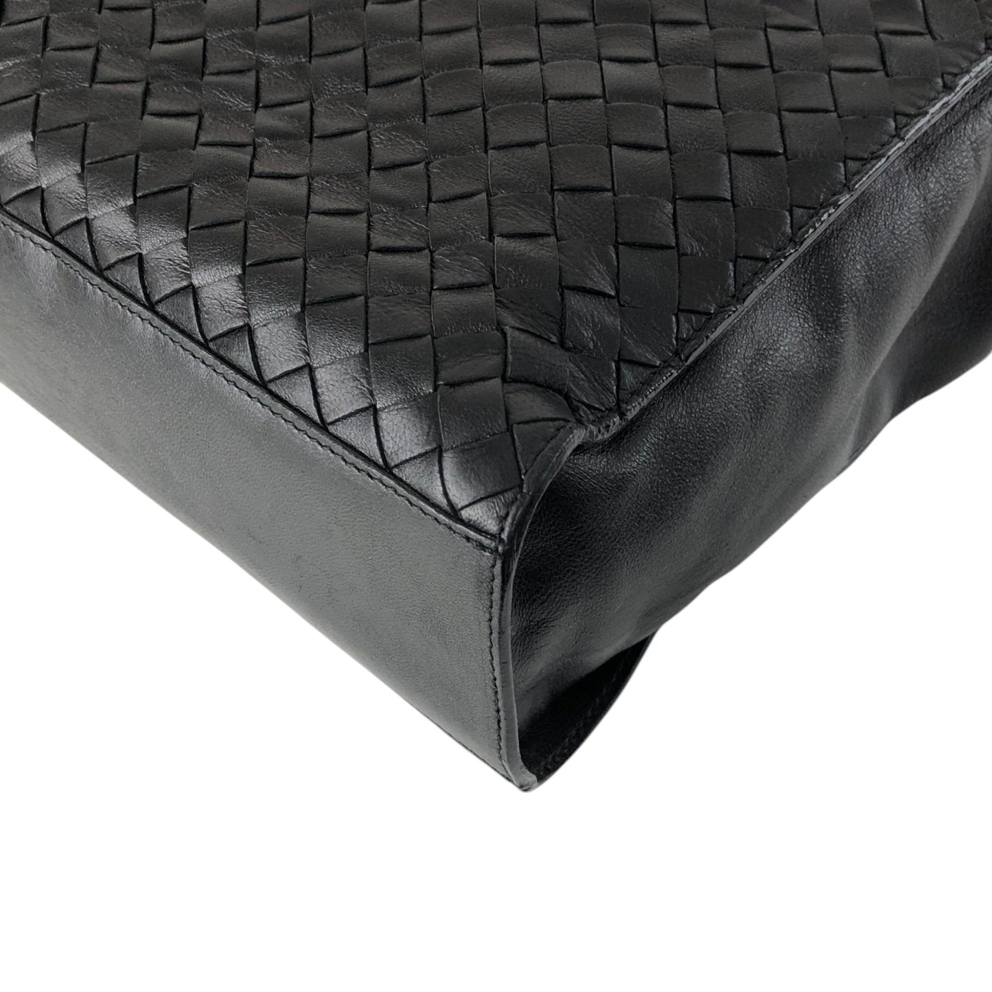 Bottega Veneta Intrecciato Handbag Shoulder bag Black Vintage egp857