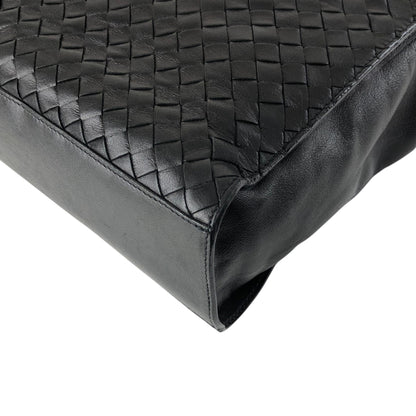 Bottega Veneta Intrecciato Handbag Shoulder bag Black Vintage egp857