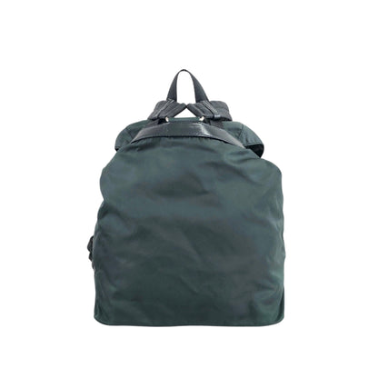 PRADA Tessuto Triangle Logo Bucket bag Green Vintage nxdhfi