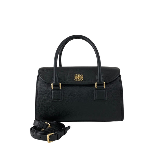 LOEWE Anagram Turn Lock Two-way Small Boston bag Shoulder bag Black Vintage v54wyi