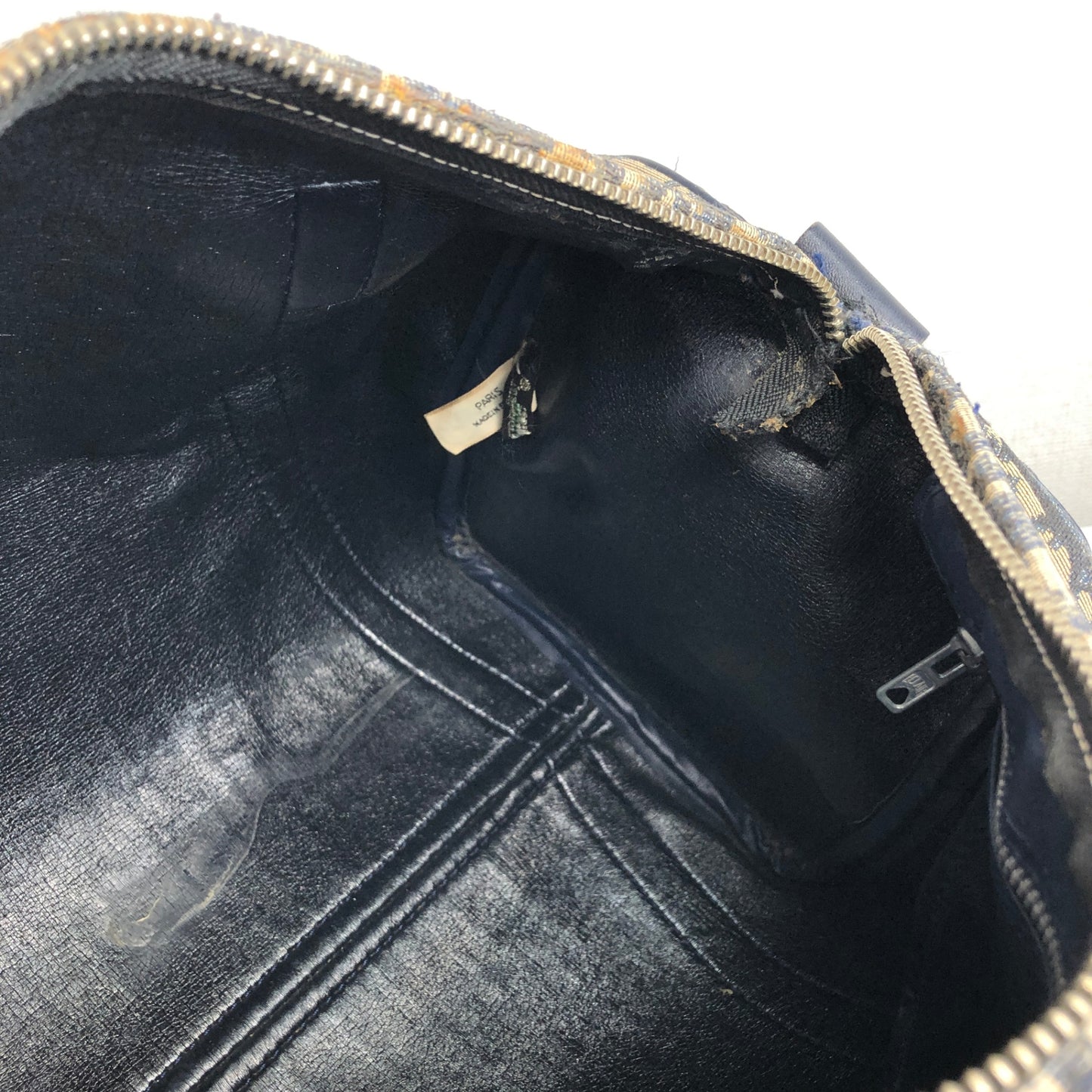 Christian Dior Trotter 波士頓包 手袋 海軍藍 復古 dmrj3p