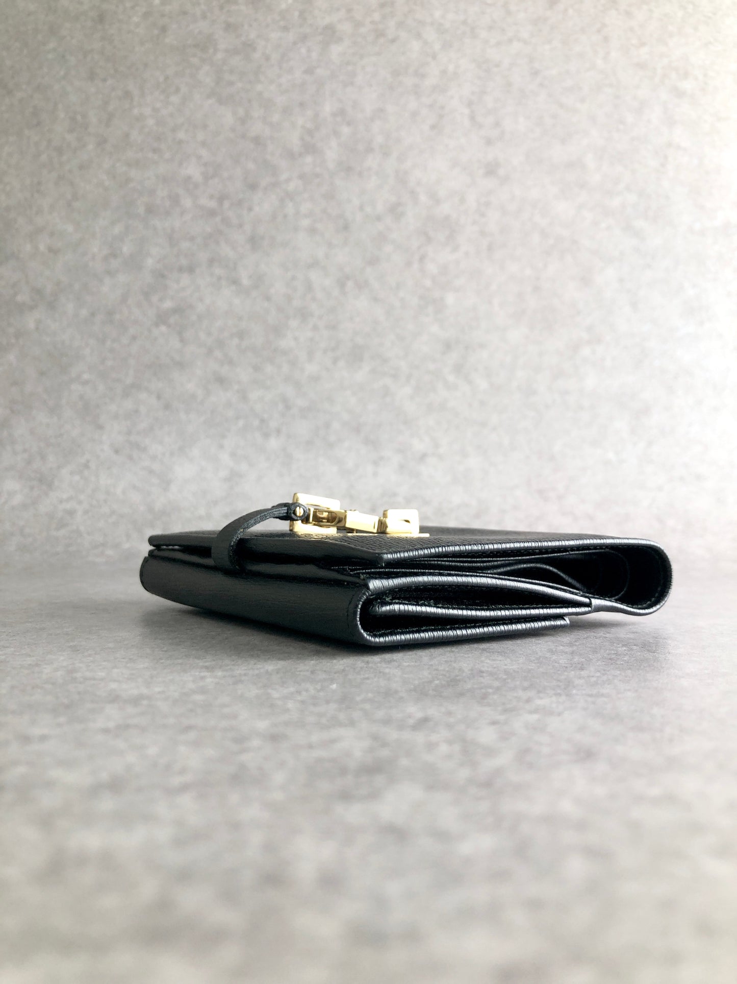 GUCCI Jackie Folded Wallet Black 035・3661・2169 Vintage p7c8tb