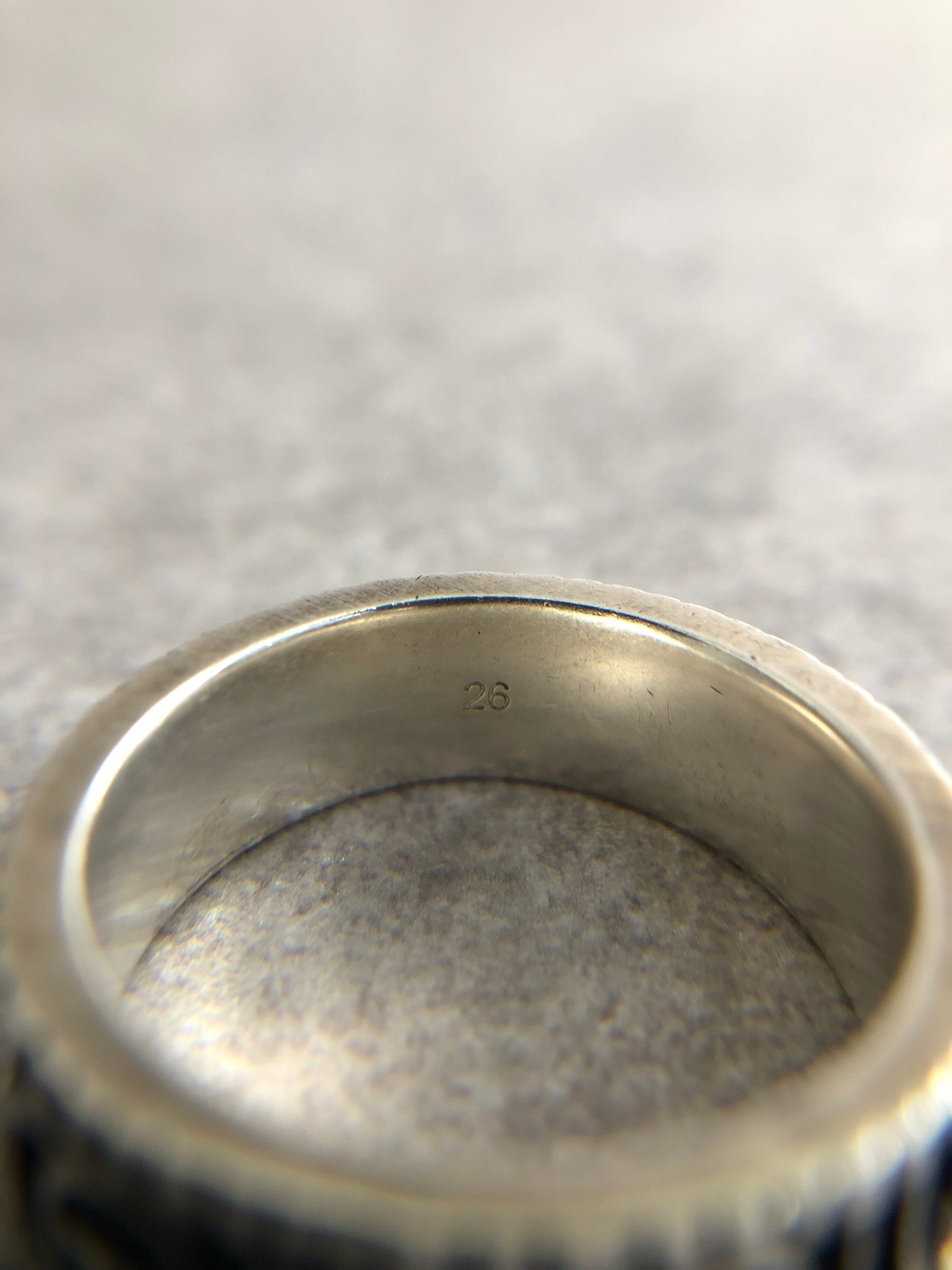 GUCCI Logo Motif SILVER925 Ring Silver Vintage a7z2xk