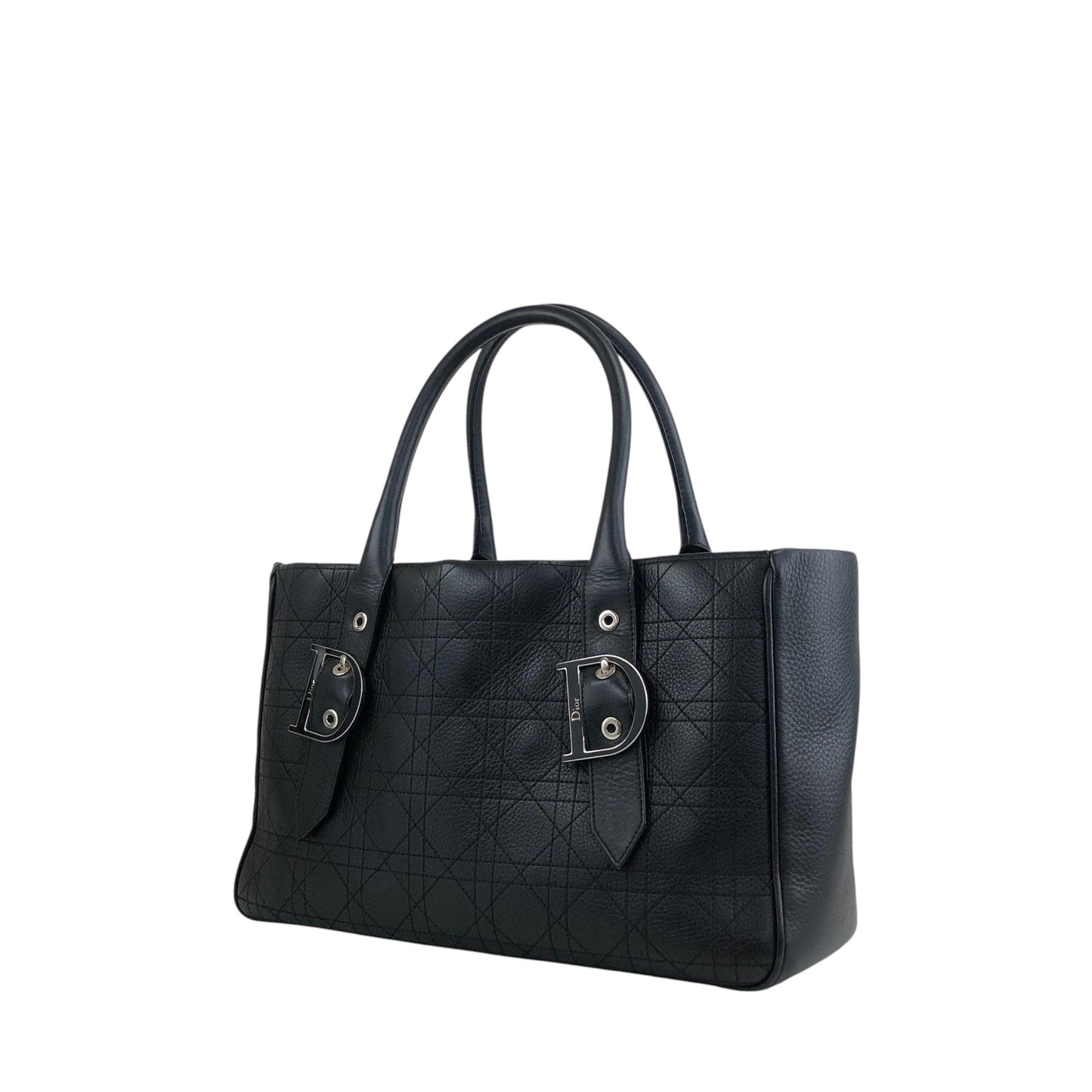 Christian Dior D Motif Totebag Black Vintage iiw373