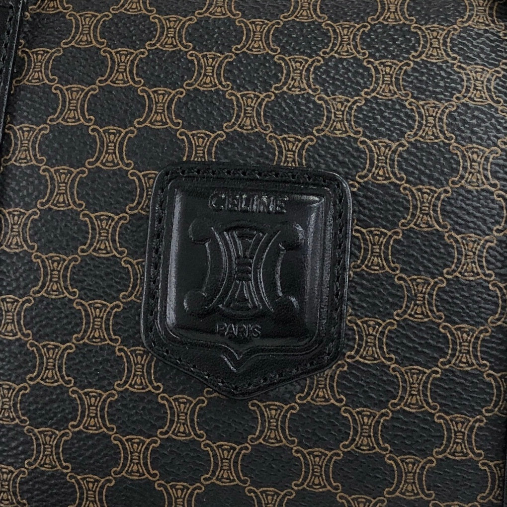 CELINE Macadam Blason Two-way Boston bag Shoulder bag Black Vintage u3fgiw