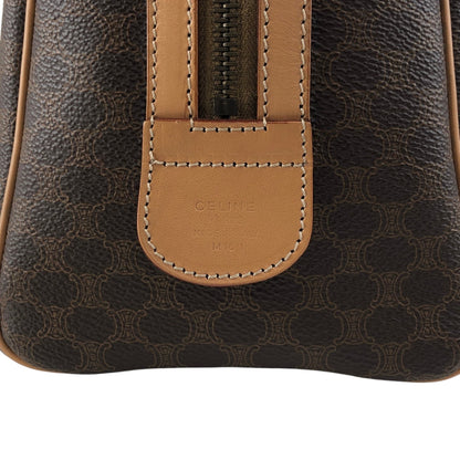 CELINE Macadam Blason Two-way Handbag Shoulder bag Brown Vintage h5nkpp