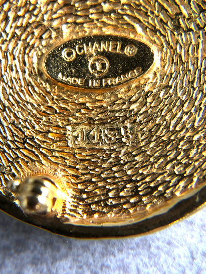 CHANEL Brooch Gold Vintage sb6gi2