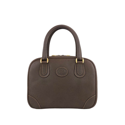 GUCCI Logo Small Boston bag Brown Vintage dwatfz