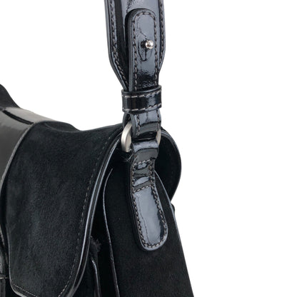 Salvatore Ferragamo Gancini Shoulder bag Black Vintage p6iss8