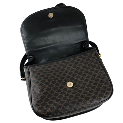 CELINE Macadam Starball Flap Shoulder bag Black Vintage a8awaa