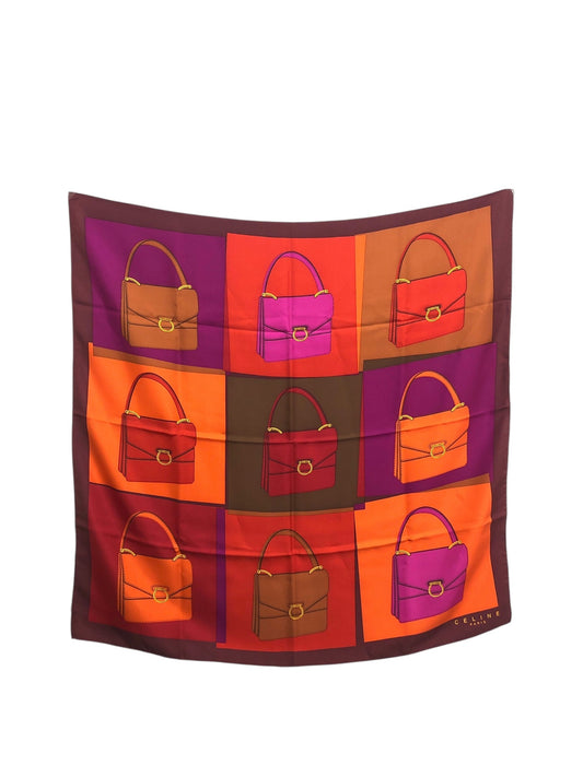 CELINE Gancini Scarf Orange Vintage 7xaim4