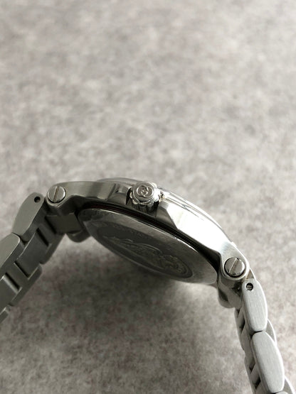 GUCCI Logo Quartz Watch Silver 9040L Vintage d4t5bp