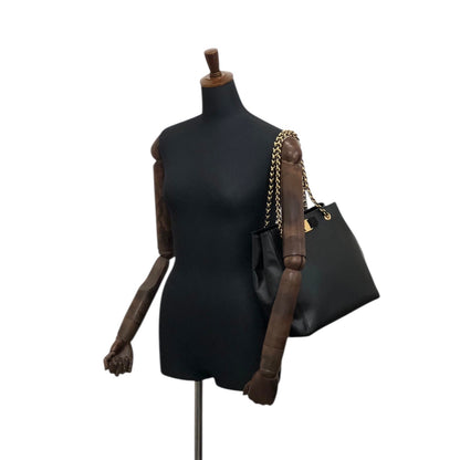 Salvatore Ferragamo Vala Ribbon Chain Totebag Black Vintage p52xmz