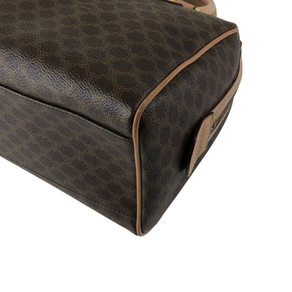 CELINE Macadam Triomphe Handbag Boston bag Brown Vintage 7bmypd