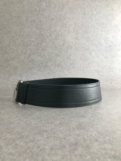 PRADA Logo Belt Black Vintage mverzc